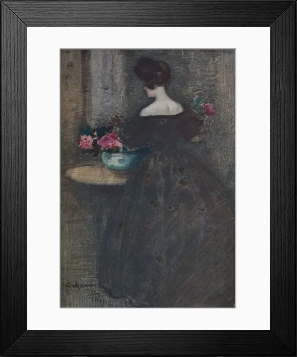 Framed Print : Peonies, c1887-1906, (1906). Creator: Dudley Hardy