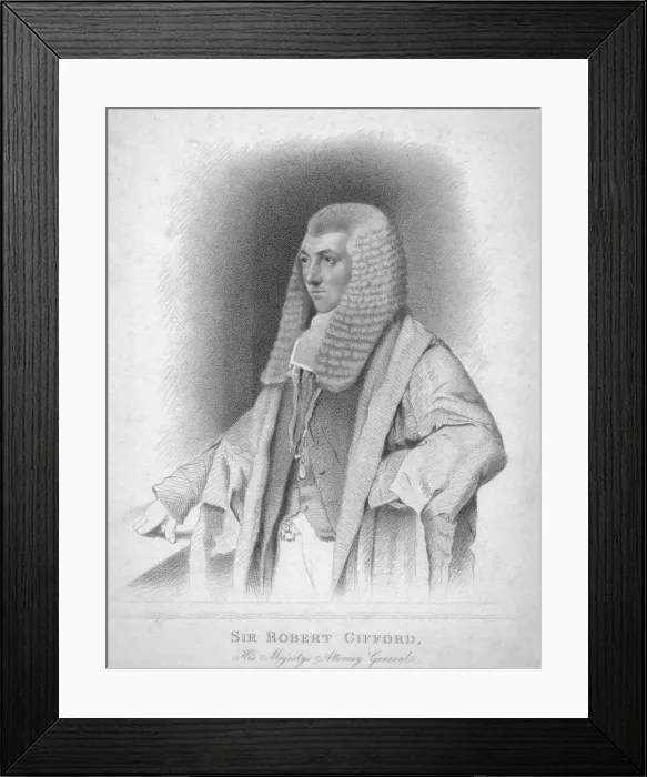 Framed Print : Sir Robert Gifford, His Majestys Attorney General, c1820. Creator: Thomas Wright Framed Print : Sir Robert Gifford, His Majestys Attorney General, c1820. Creator: Thomas Wright