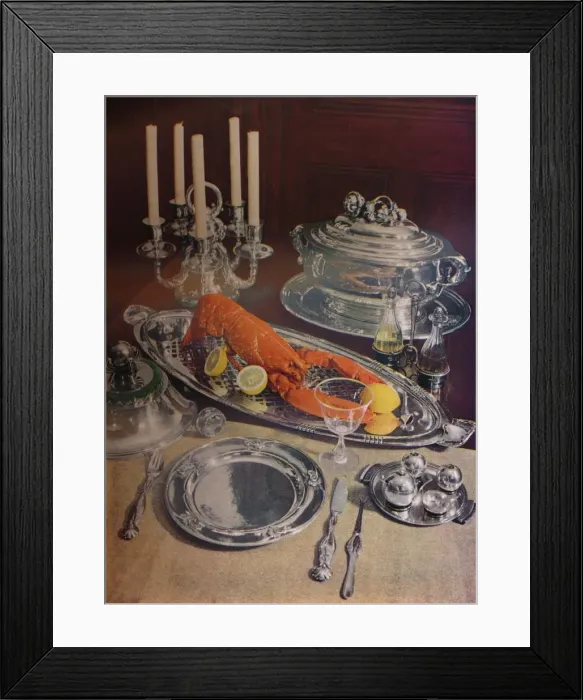 Framed Print : Silver Dinner Service, 1936. Creator: Unknown Framed Print : Silver Dinner Service, 1936. Creator: Unknown