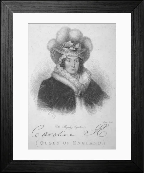 Framed Print : Caroline (Queen of England), 1820. Creator: Robert Cooper Framed Print : Caroline (Queen of England), 1820. Creator: Robert Cooper