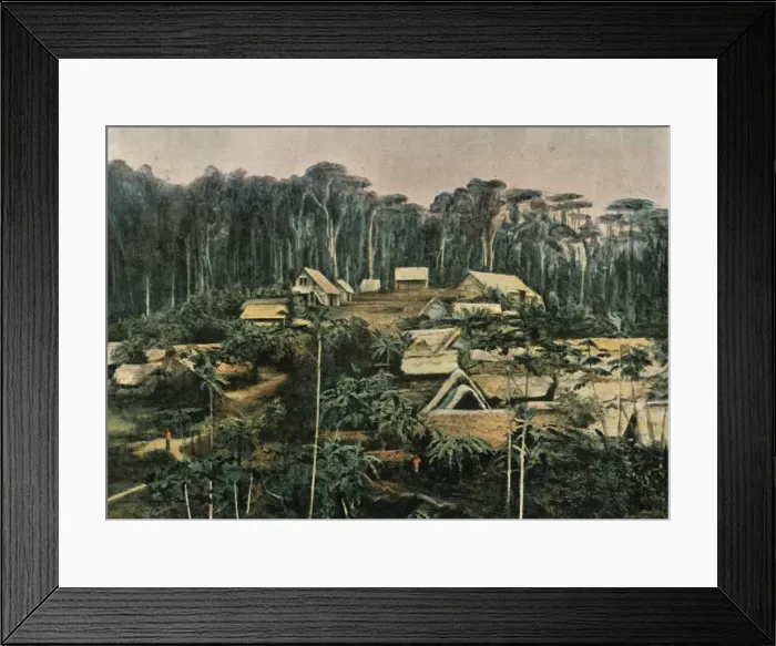 Framed Print : Dieu-Merci. Cantonnement Des Chercheurs D Or, (Dieu Merci, Gold Mine), 1900. Creator: Unknown Framed Print : Dieu-Merci. Cantonnement Des Chercheurs D Or, (Dieu Merci, Gold Mine), 1900. Creator: Unknown