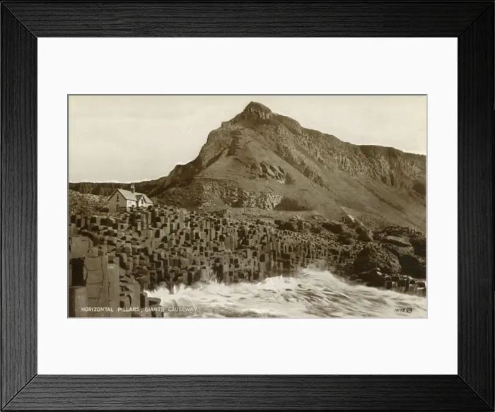 Framed Print : Horizontal Pillars, Giants Causeway, late 19th-early 20th century. Creator: Unknown Framed Print : Horizontal Pillars, Giants Causeway, late 19th-early 20th century. Creator: Unknown