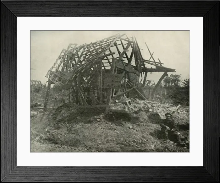 Framed Print : A Village on the Western Front, (1919). Creator: Unknown Framed Print : A Village on the Western Front, (1919). Creator: Unknown