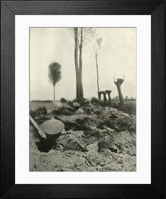 Framed Print : Awaiting the Attack, (1919). Creator: Unknown Framed Print : Awaiting the Attack, (1919). Creator: Unknown