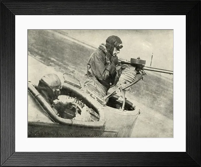 Framed Print : Gun And the Instruments Used By The Pilot, (1919). Creator: Unknown Framed Print : Gun And the Instruments Used By The Pilot, (1919). Creator: Unknown