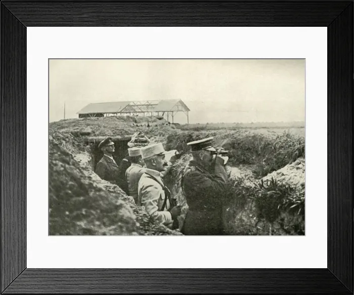 Framed Print : Watching the Battle in France, c1915, (1919). Creator: Unknown Framed Print : Watching the Battle in France, c1915, (1919). Creator: Unknown