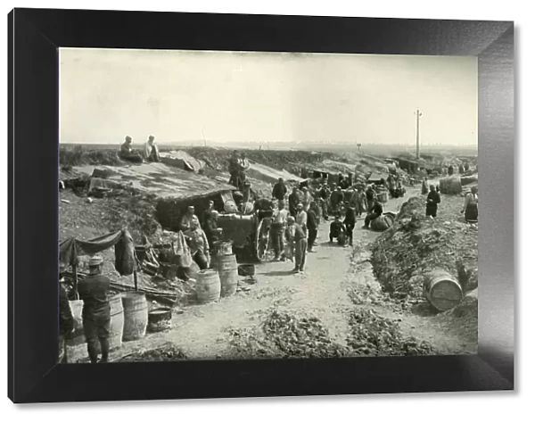 French Field-Service Kitchens Behind the Firing Line, (1919). Creator: Unknown