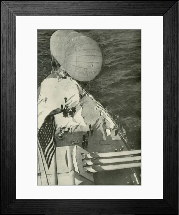 Framed Print : On the Trail of the Submarine, (1919). Creator: Unknown