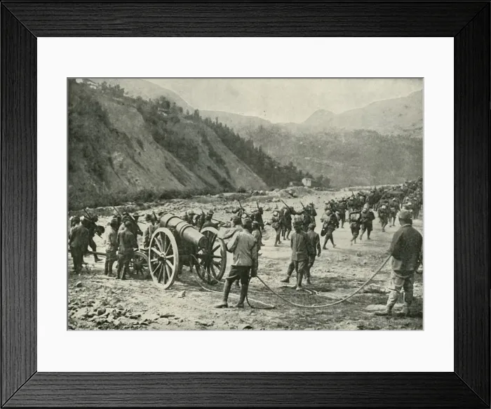Framed Print : The Italian Army On The March, (1919). Creator: Unknown Framed Print : The Italian Army On The March, (1919). Creator: Unknown