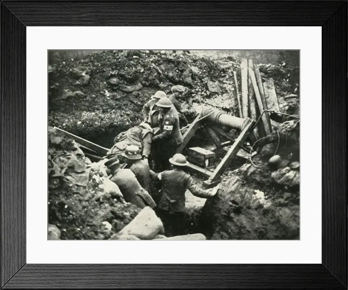 Framed Print : The Offensive on the Cambrai Front: A Curious Incident of the Battle, (1919). Creator: Unknown Framed Print : The Offensive on the Cambrai Front: A Curious Incident of the Battle, (1919). Creator: Unknown