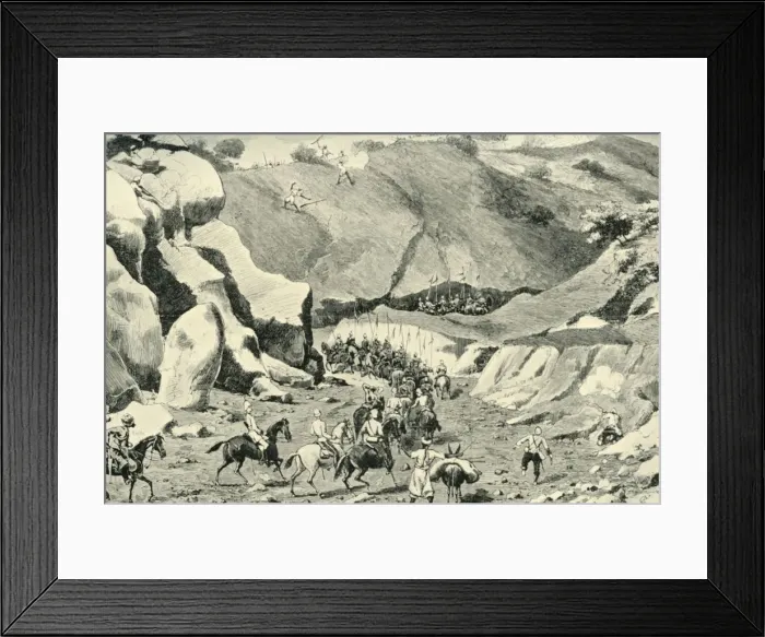 Framed Print : General Roberts... Attacked by ghilzais in the Shutargardan Pass, September 27, 1879, (1901) Framed Print : General Roberts... Attacked by ghilzais in the Shutargardan Pass, September 27, 1879, (1901)