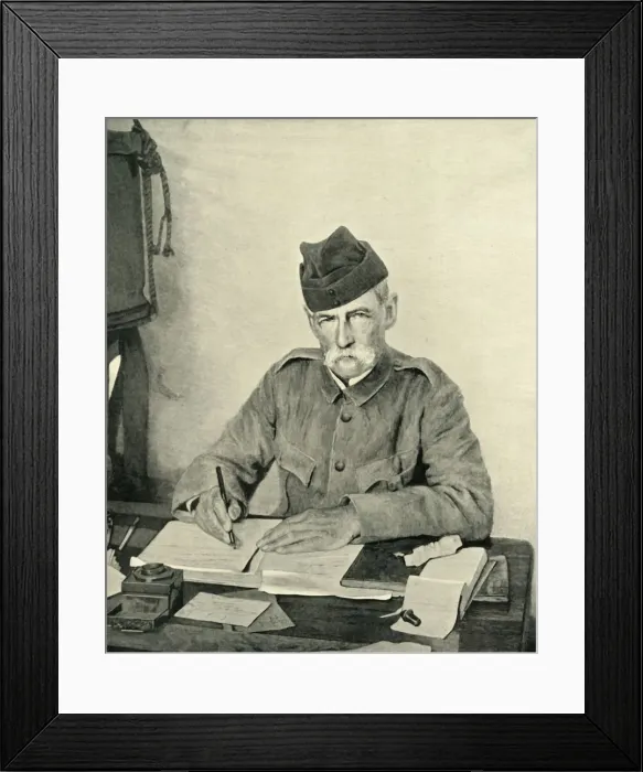 Framed Print : Lord Roberts Writing in his Tent, c1900, (1901). Creator: Unknown Framed Print : Lord Roberts Writing in his Tent, c1900, (1901). Creator: Unknown