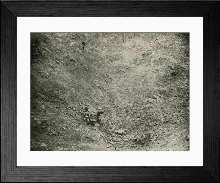 Framed Print : A Mine Crater in High Wood, (1919). Creator: Unknown Framed Print : A Mine Crater in High Wood, (1919). Creator: Unknown