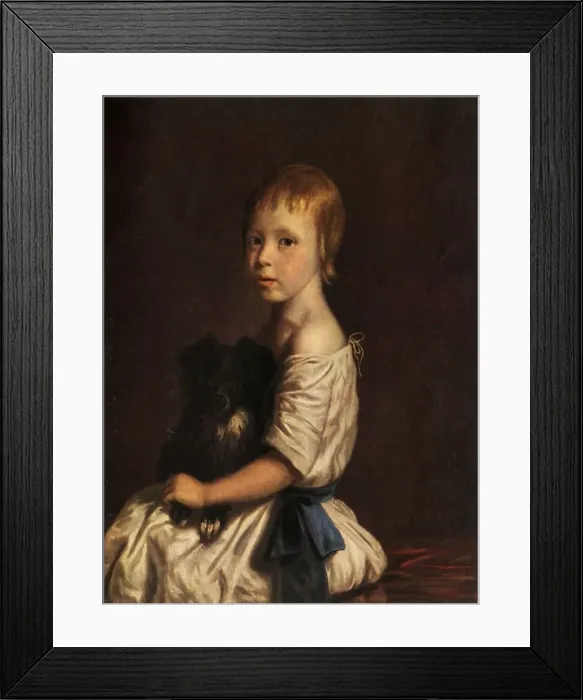 Framed Print : The Reverend George Scobell, D. D. as a Child, Holding His Dog Fop, c1780, (1934) Framed Print : The Reverend George Scobell, D. D. as a Child, Holding His Dog Fop, c1780, (1934)