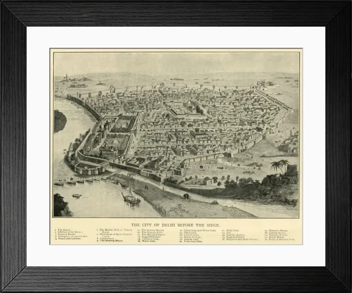 Framed Print : The City of Delhi Before The Siege, 1901. Creator: Unknown
