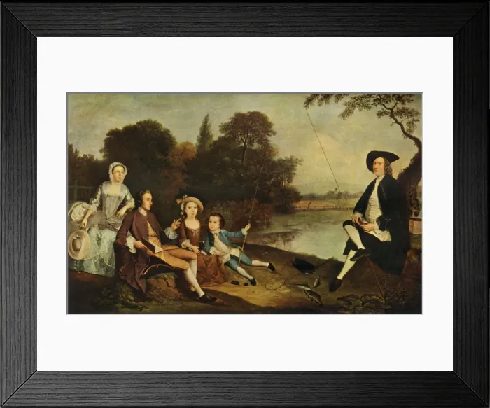 Framed Print : The Swaine Family, 1749, (1934). Creator: Arthur Devis Framed Print : The Swaine Family, 1749, (1934). Creator: Arthur Devis
