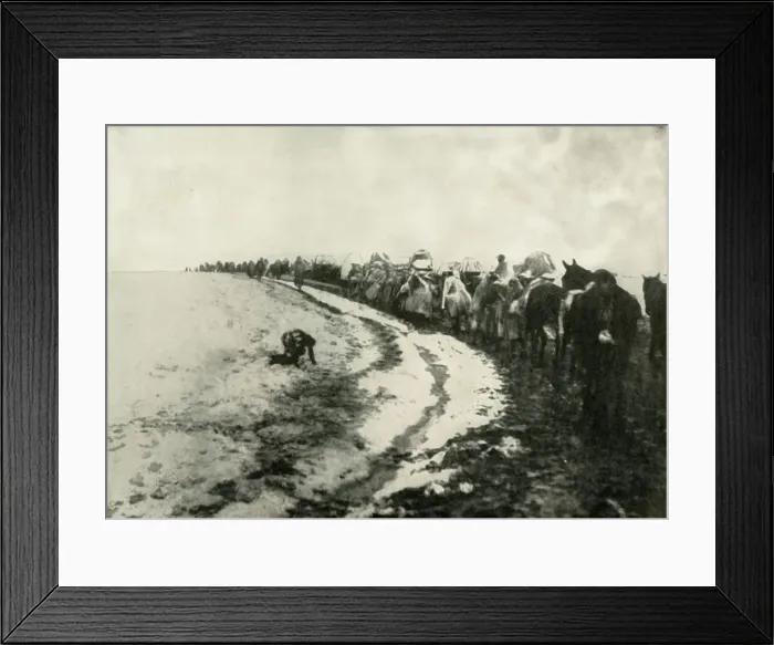 Framed Print : The Great Serbian Retreat, (1919). Creator: Unknown Framed Print : The Great Serbian Retreat, (1919). Creator: Unknown