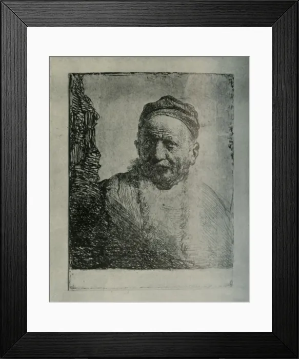 Framed Print : Man Wearing a Close Cap: Bust (the Artists Father ?), 1630, (1906). Creator: Unknown Framed Print : Man Wearing a Close Cap: Bust (the Artists Father ?), 1630, (1906). Creator: Unknown
