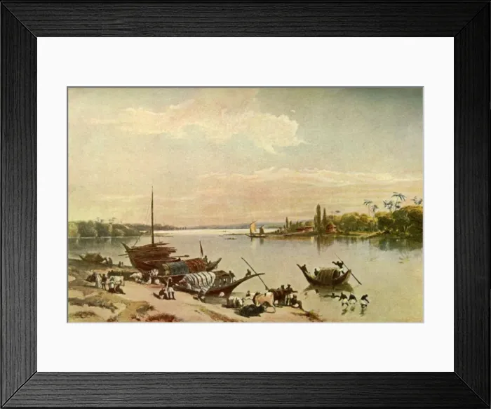 Framed Print : Barrackpur - On the Ganges Near Calcutta, 1840s, (1901). Creator: Charles Stewart Hardinge Framed Print : Barrackpur - On the Ganges Near Calcutta, 1840s, (1901). Creator: Charles Stewart Hardinge