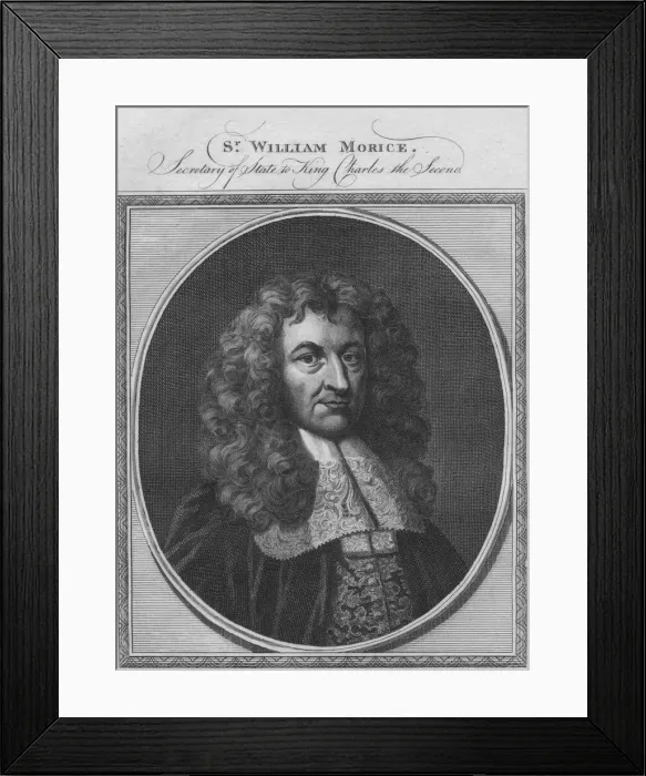 Framed Print : Sr. William Morice, Secretary of State to King Charles the Second, 1784. Creator: Unknown Framed Print : Sr. William Morice, Secretary of State to King Charles the Second, 1784. Creator: Unknown