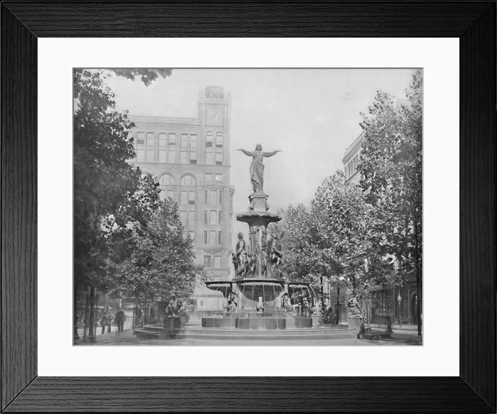 Framed Print : Fountain Square, Cincinnati, Ohio, c1897. Creator: Unknown Framed Print : Fountain Square, Cincinnati, Ohio, c1897. Creator: Unknown
