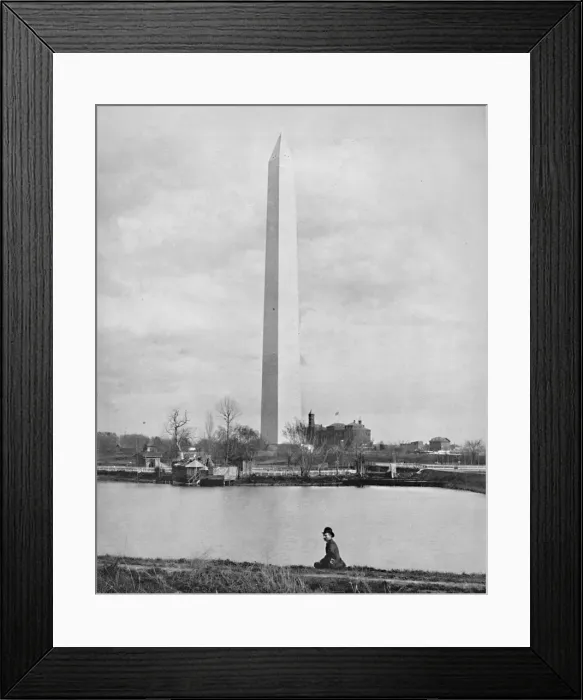 Framed Print : Washington Monument, Washington D. C. c1897. Creator: Unknown Framed Print : Washington Monument, Washington D. C. c1897. Creator: Unknown