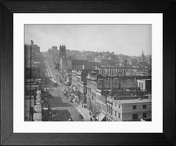 Framed Print : California Street, San Francisco, c1897. Creator: Unknown Framed Print : California Street, San Francisco, c1897. Creator: Unknown