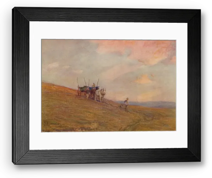 Framed Print : On the Downs Near Harting, c1870-1906, (1906). Creator: James Aumonier Framed Print : On the Downs Near Harting, c1870-1906, (1906). Creator: James Aumonier