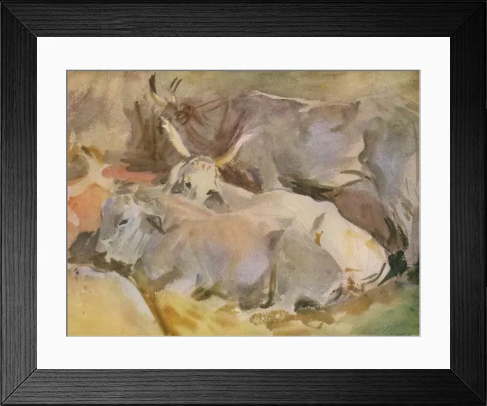 Framed Print : Oxen at Siena, c1910, (1936). Creator: John Singer Sargent Framed Print : Oxen at Siena, c1910, (1936). Creator: John Singer Sargent