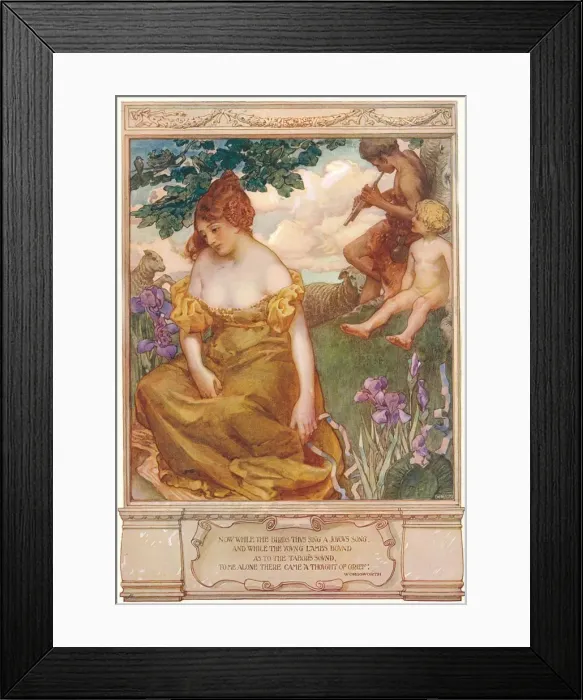 Framed Print : Sadness in Spring, c1878-1906, (1906). Creator: James Clark Framed Print : Sadness in Spring, c1878-1906, (1906). Creator: James Clark