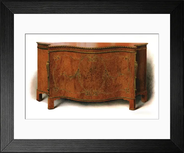 Framed Print : Inlaid Commode, 1907 (1908). Creator: Shirley Slocombe Framed Print : Inlaid Commode, 1907 (1908). Creator: Shirley Slocombe