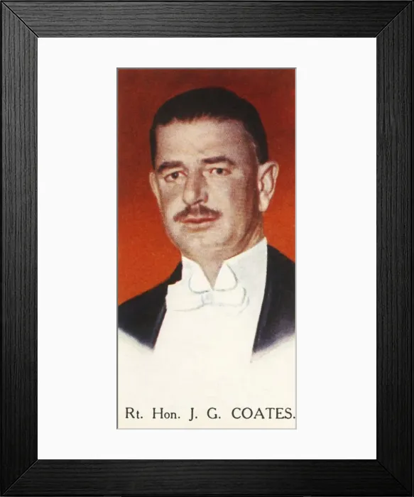 Framed Print : Rt. Hon. J. G. Coates, 1927. Creator: Unknown Framed Print : Rt. Hon. J. G. Coates, 1927. Creator: Unknown