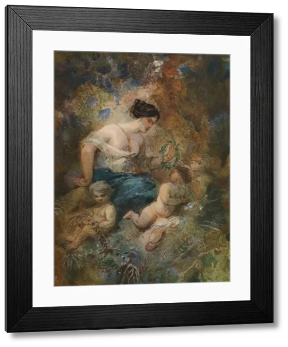 Framed Print : An Allegory, c1869-1892, (1906). Creator: Jules Lessore Framed Print : An Allegory, c1869-1892, (1906). Creator: Jules Lessore
