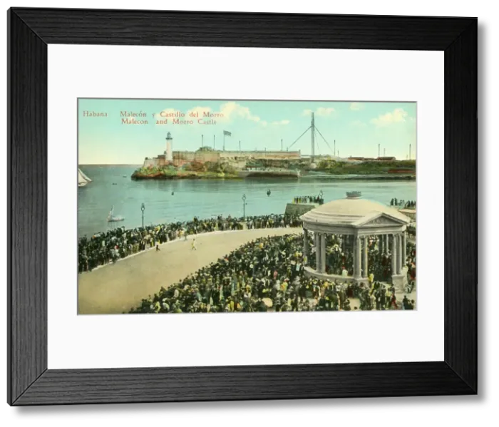 Framed Print : Habana: Malecon and Morro Castle, c1919. Creator: Unknown Framed Print : Habana: Malecon and Morro Castle, c1919. Creator: Unknown