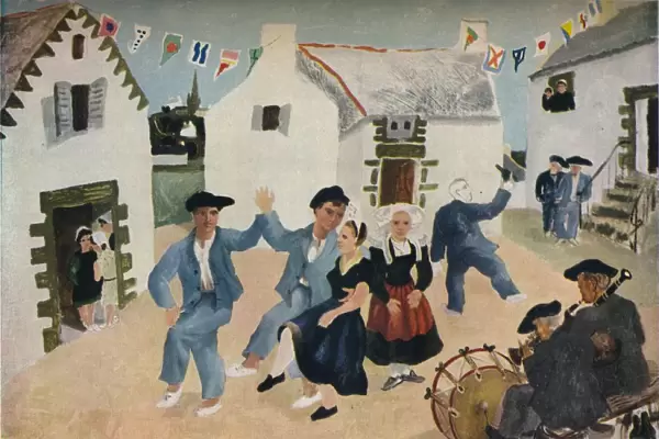 Dancing Sailors, Brittany by Christopher Woods, 1930, (1936). Creator: Christopher Wood