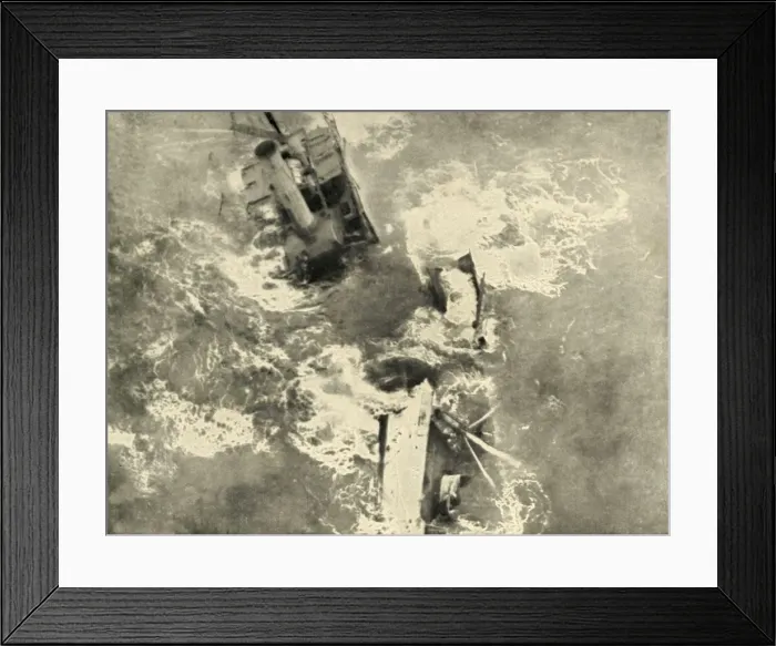 Framed Print : The Pirates Work: Steamer Breaking Up, (1919). Creator: Unknown Framed Print : The Pirates Work: Steamer Breaking Up, (1919). Creator: Unknown