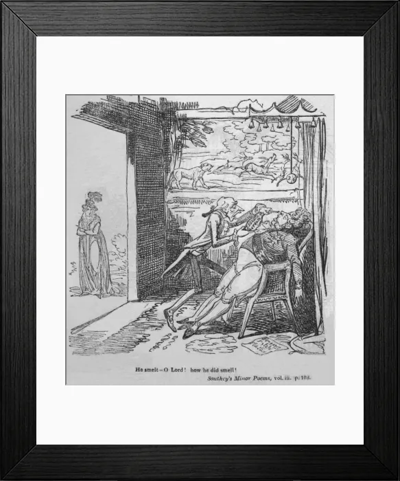 Framed Print : He smelt - O Lord! How he did smell!, c1820. Creator: George Cruikshank Framed Print : He smelt - O Lord! How he did smell!, c1820. Creator: George Cruikshank