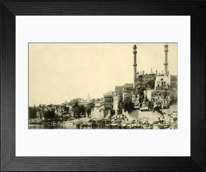 Framed Print : Puchganga Ghat, Benares. Creator: Saeed Bros Framed Print : Puchganga Ghat, Benares. Creator: Saeed Bros