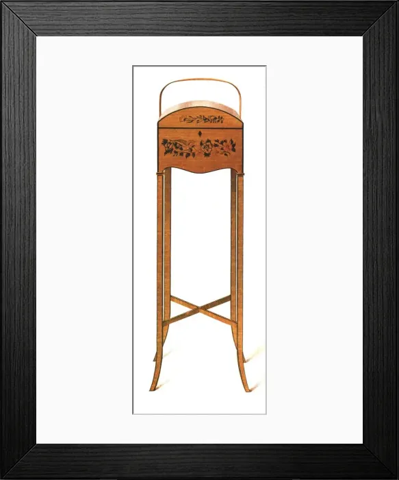 Framed Print : Painted Satin-Wood Work-Table, 1908. Creator: Shirley Slocombe Framed Print : Painted Satin-Wood Work-Table, 1908. Creator: Shirley Slocombe