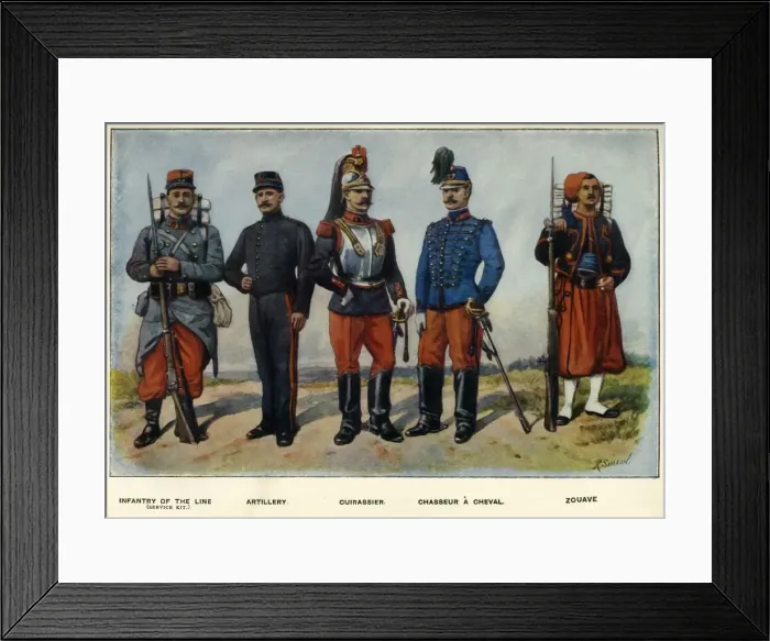 Framed Print : Types of the French Army, 1919. Creator: Richard Simkin Framed Print : Types of the French Army, 1919. Creator: Richard Simkin