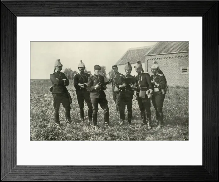 Framed Print : French Staff Officers in Consultation, 1914, (1919). Creator: Unknown Framed Print : French Staff Officers in Consultation, 1914, (1919). Creator: Unknown