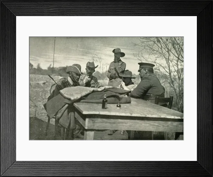 Framed Print : Victor and Vanquished - The Conquest of German South-West Africa, 9 July 1915, (1919) Framed Print : Victor and Vanquished - The Conquest of German South-West Africa, 9 July 1915, (1919)