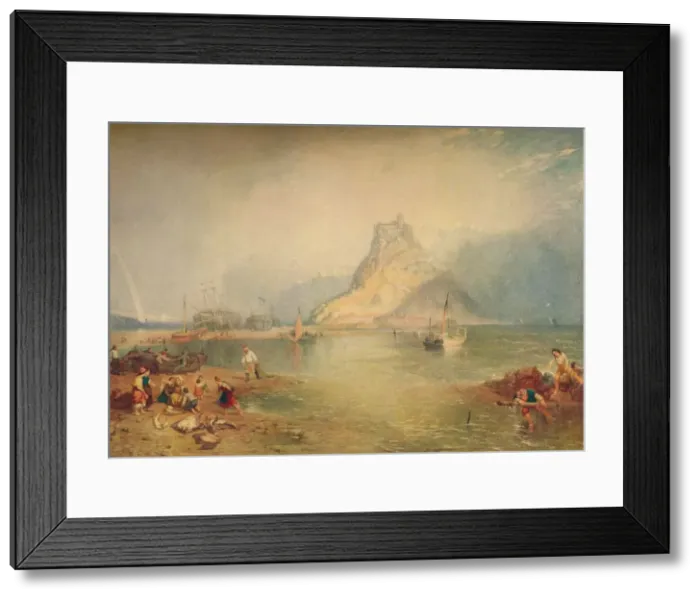 Framed Print : St. Michaels Mount, c1830s, (1920). Creator: James Baker Pyne Framed Print : St. Michaels Mount, c1830s, (1920). Creator: James Baker Pyne