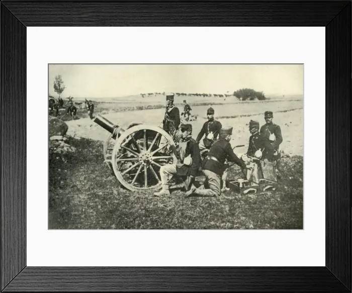 Framed Print : Austrian Artillery in the Field, (1919). Creator: Unknown Framed Print : Austrian Artillery in the Field, (1919). Creator: Unknown