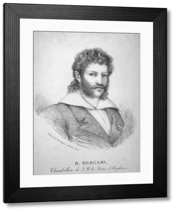 Framed Print : B. Bergami, c1820. Creator: Charles-Philibert de Lasteyrie Framed Print : B. Bergami, c1820. Creator: Charles-Philibert de Lasteyrie