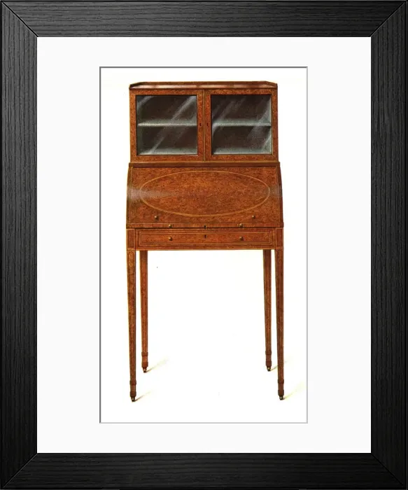 Framed Print : Amboyna-wood Writing Cabinet. 1908. Creator: Shirley Slocombe Framed Print : Amboyna-wood Writing Cabinet. 1908. Creator: Shirley Slocombe