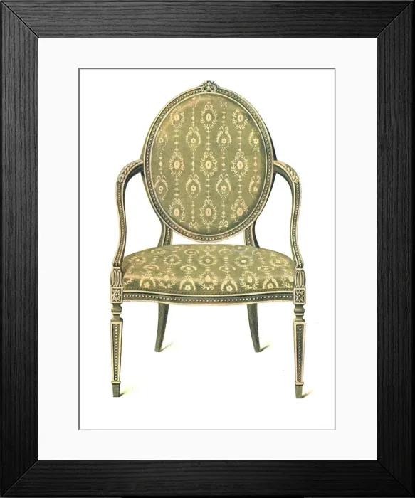 Framed Print : Painted Chair, 1908. Creator: Shirley Slocombe Framed Print : Painted Chair, 1908. Creator: Shirley Slocombe