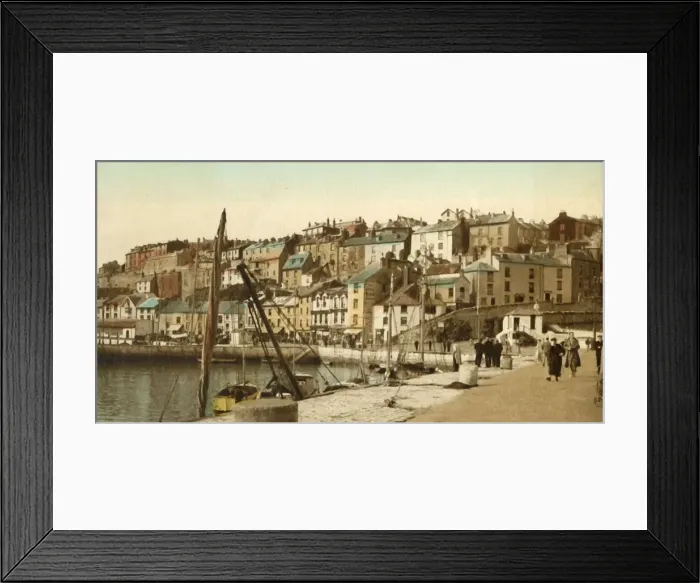 Framed Print : The Quayside, Brixham, 1940s. Creator: Unknown Framed Print : The Quayside, Brixham, 1940s. Creator: Unknown