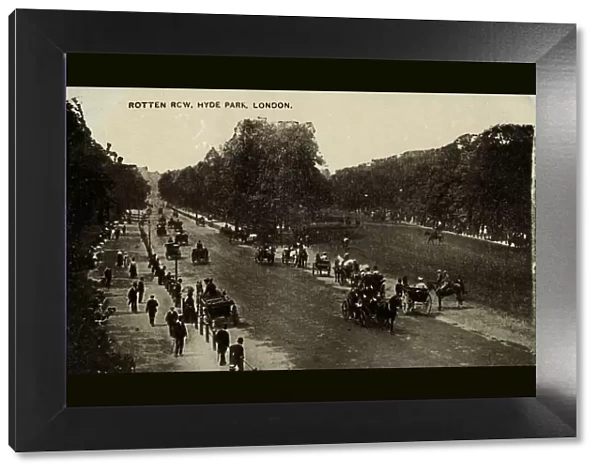 Rotten Row, Hyde Park, London, late 19th-early 20th century. Creator: Unknown