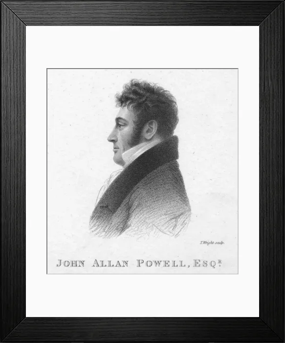 Framed Print : John Allan Powell, Esq. c1820. Creator: T Wright Framed Print : John Allan Powell, Esq. c1820. Creator: T Wright